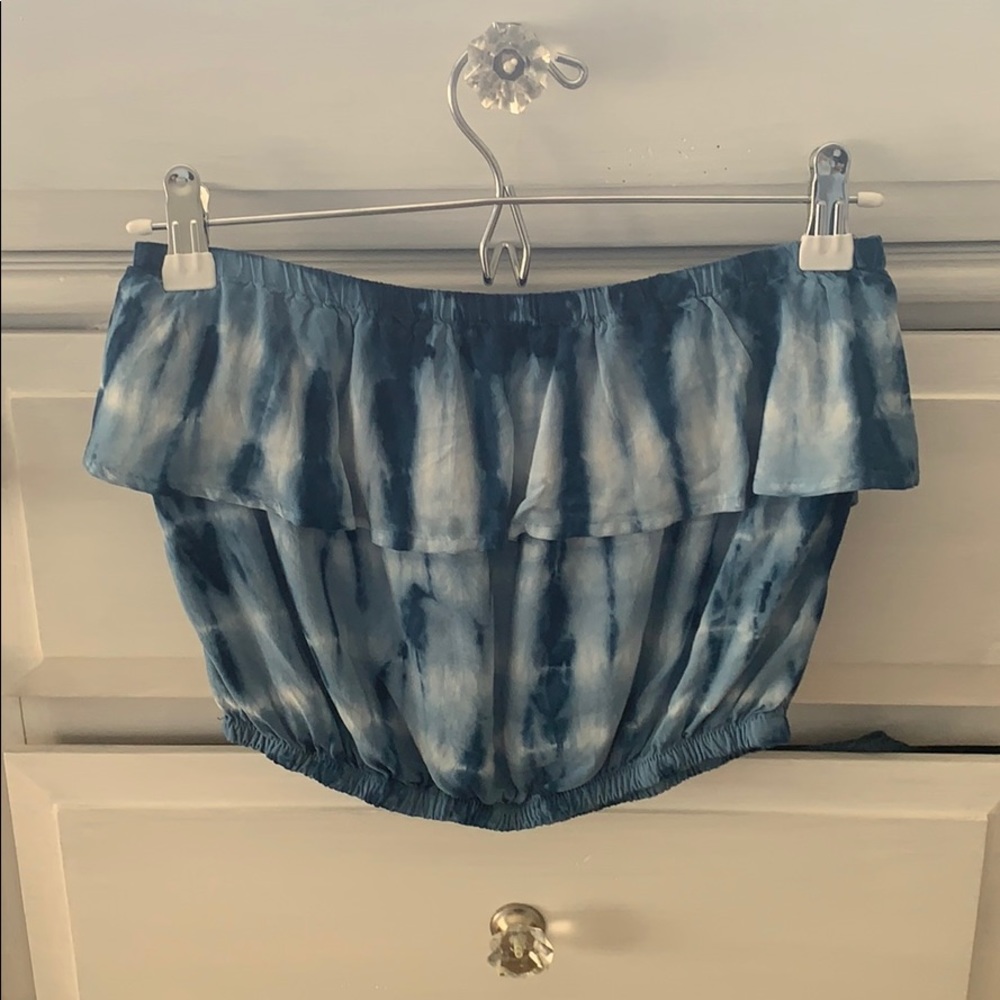 Blue & White Tube Top